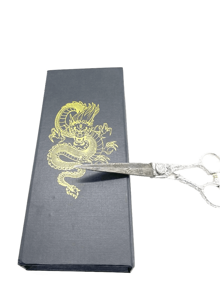 Barber Shears Damascus Steel 5.5" - Image 4