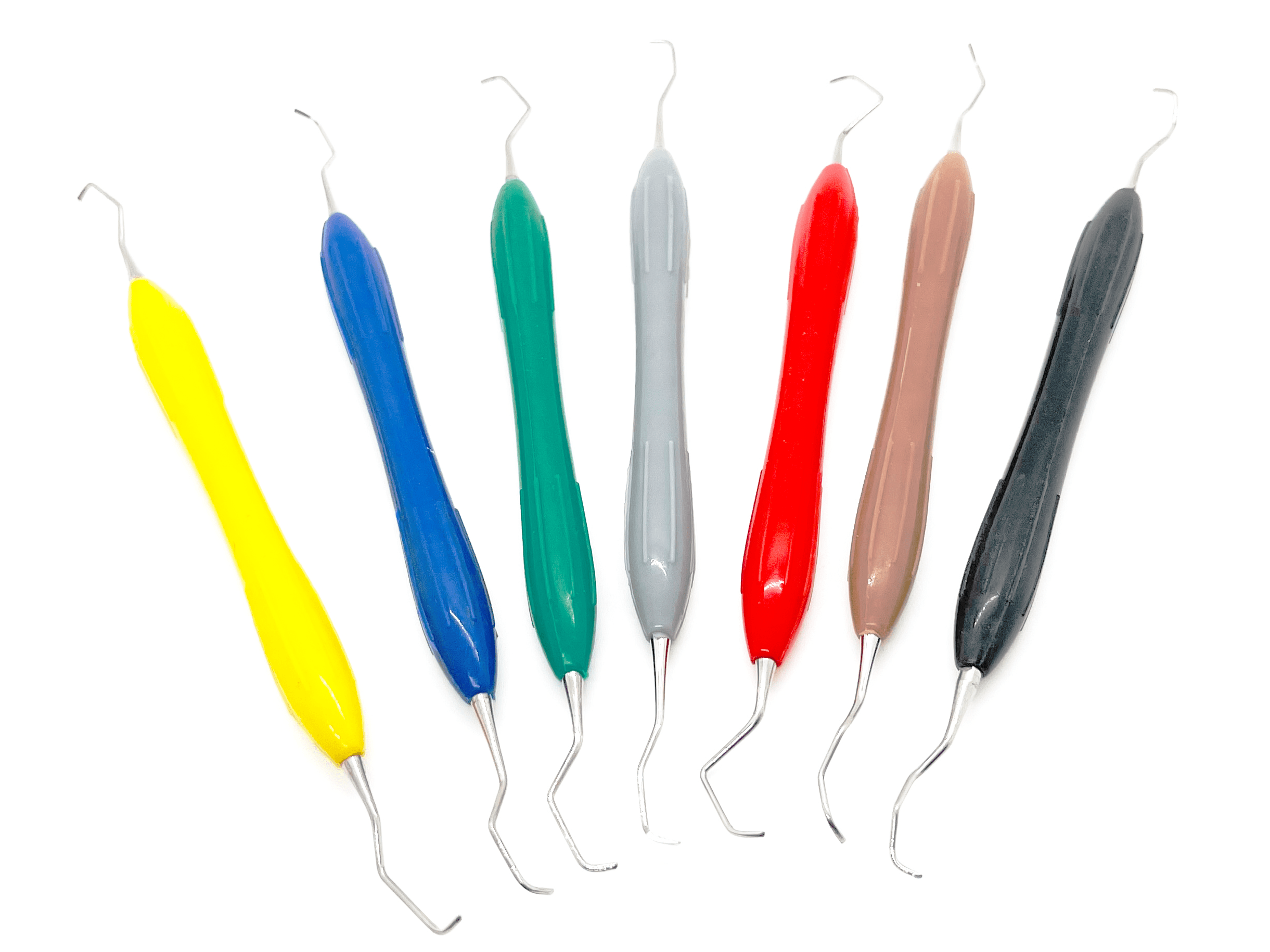 Gracey Instrument Set of 7, Dental Hygiene with Silicone Handle