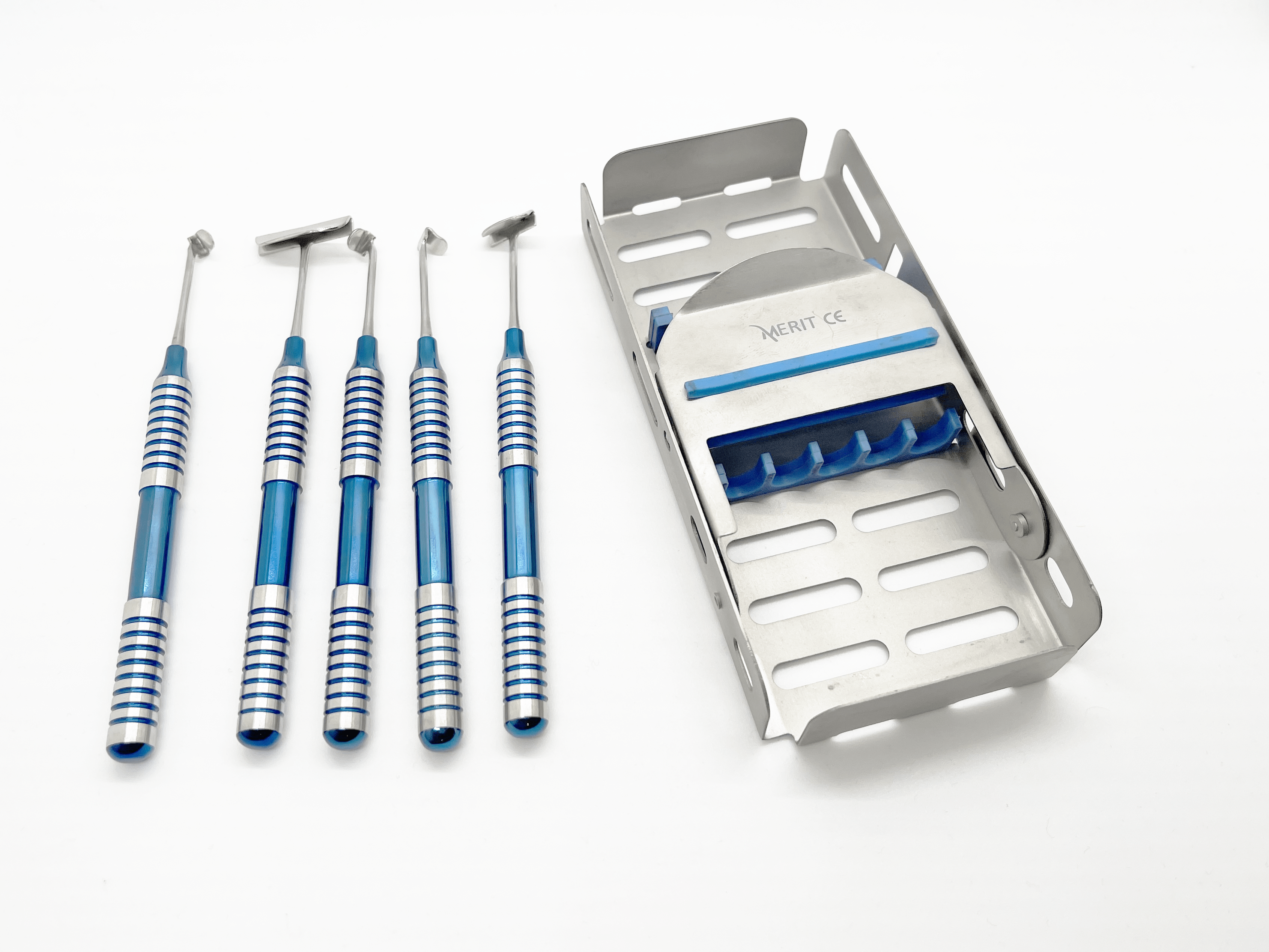 5 Pcs Set Soft Brushing Kit Dental Instruments Implant Lingual Flaps Surgery with Cassette