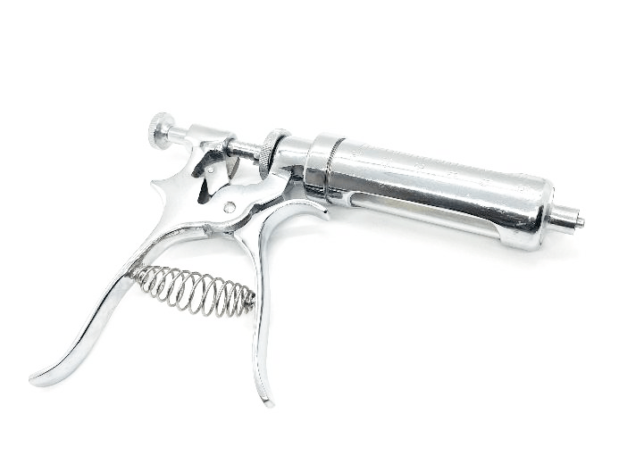 Injector Syringe Semi Automatic (Vaccination Gun Adjustable Injector for Animal Poultry Pigs Birds Farming Farm) (30ML)