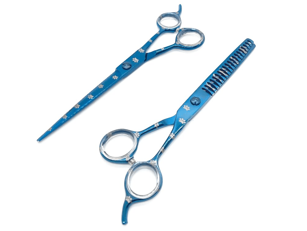Pet Grooming Scissors Set of 2 Paw 7"