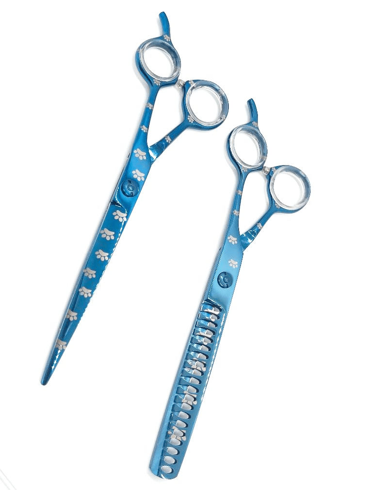 Pet Grooming Scissors Set of 2 Paw 7″