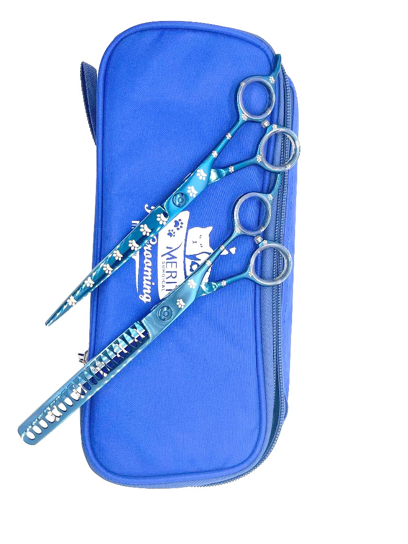 Pet Grooming Scissors Set of 2 Paw 7" - Image 4