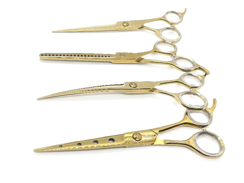 Pet Grooming Scissors Set of 4 (Gold) 7"