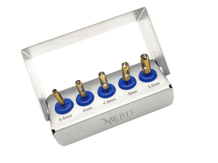 Tissue Punch Kit, Set of 5 with Bur Block